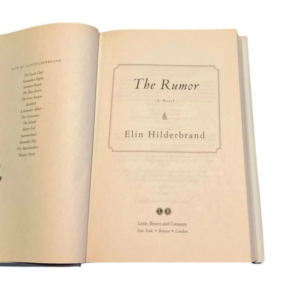 The Rumor Hardcover Book By Hilderbrand Elin Very Good